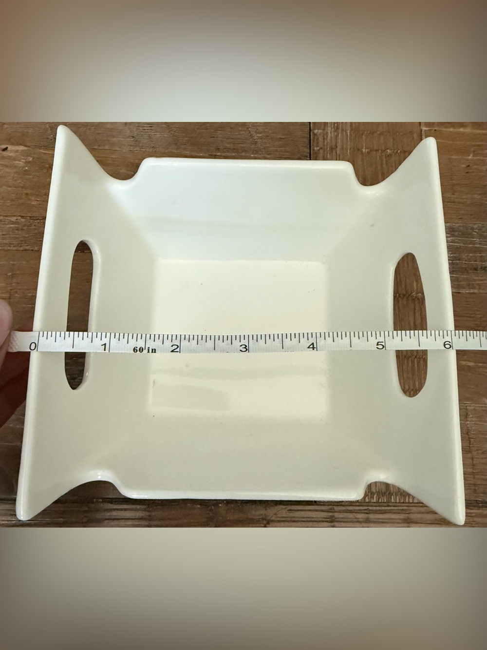 Storehouse White ceramic square basket good for serving berries small side dish - Picture 11 of 11